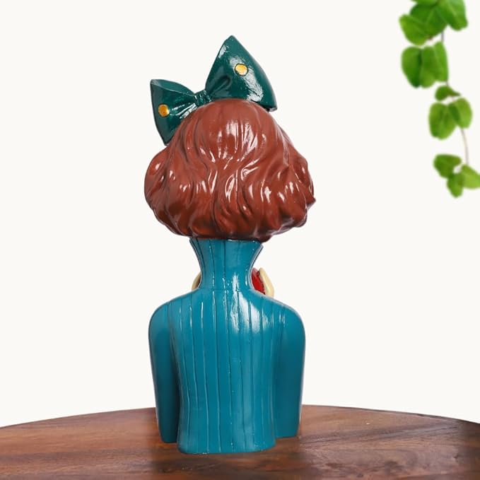 Charming Girl with Apple Statue | Handcrafted Figurine Showpiece | for Home, Living Room, Table Decoration - Image 3