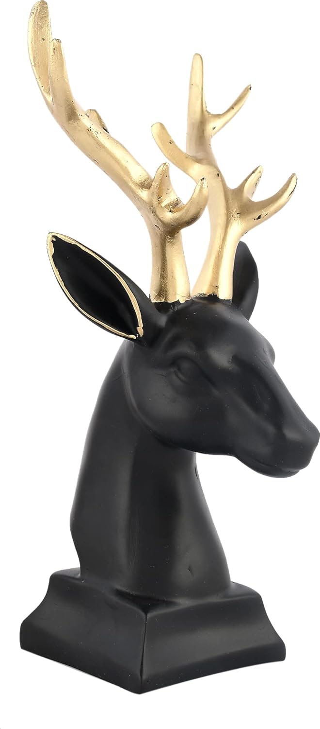 Antique Finish Deer Face Showpiece for Home Decor/Gifting/Living Room Decorative Showpiece. - Image 3