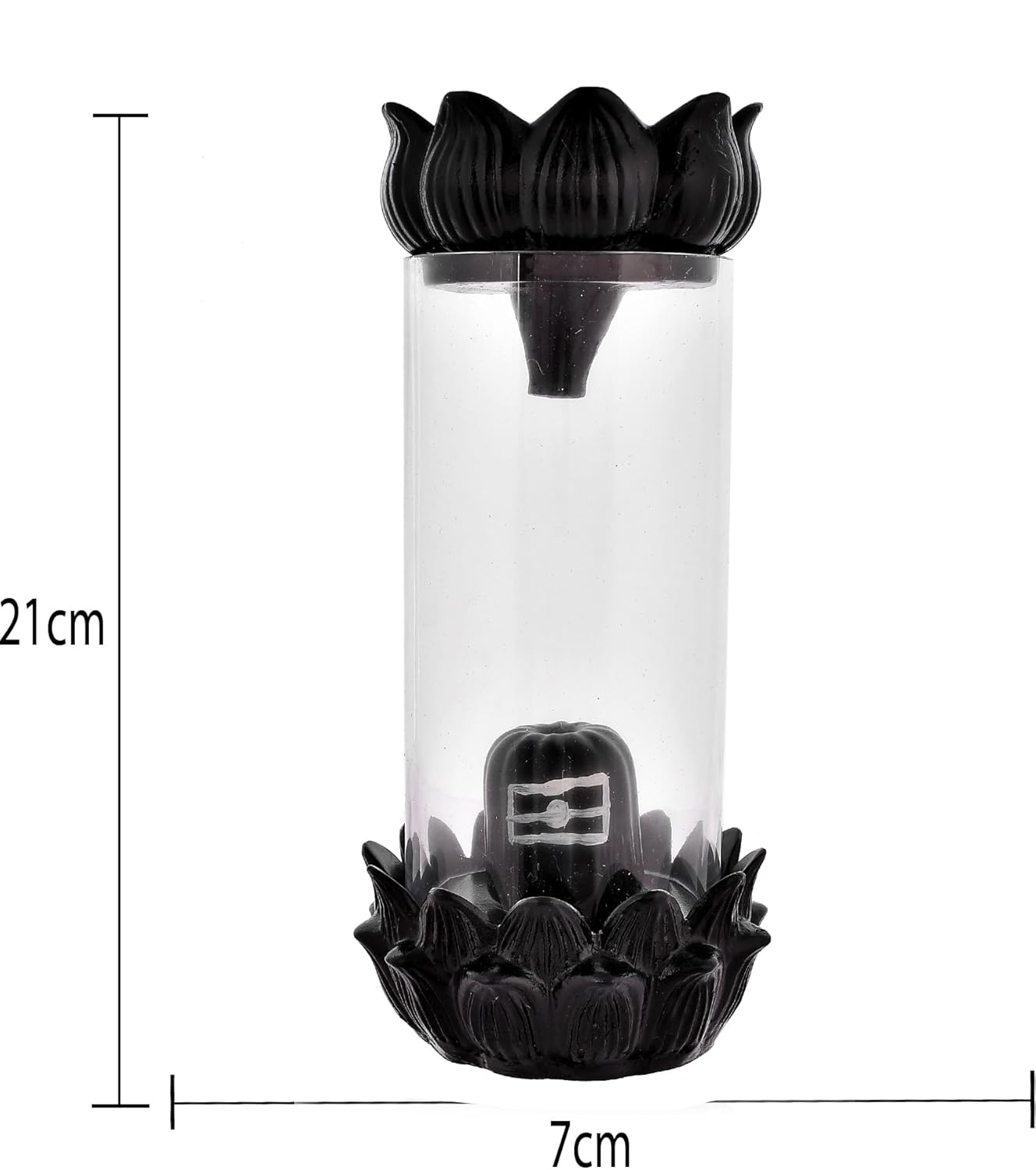Shivling Backflow Incense Burner with 10 Incense Sticks Showpiece . - Image 2