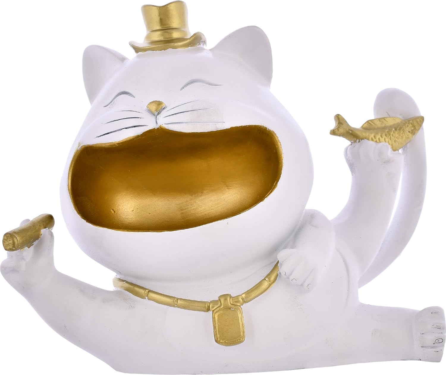 Cat with Hat Statue for Storage Purpose for Home Decor Showpiece. - Image 3