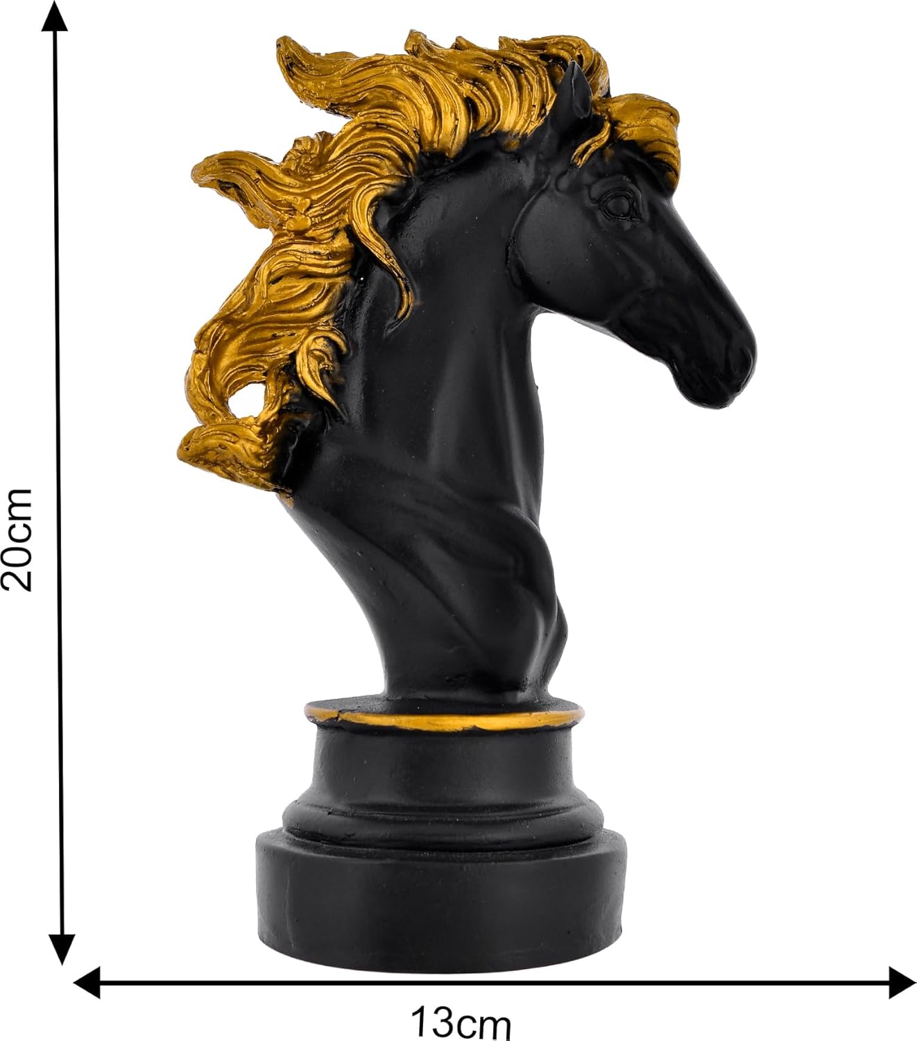 Horse Face Antique Finish Sculpture Art Decor for Home Decor Showpiece - Image 4
