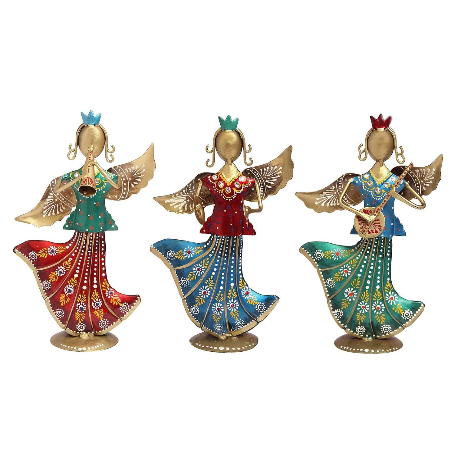 Metal Rajasthani Musicians Item Showpiece . - Image 3