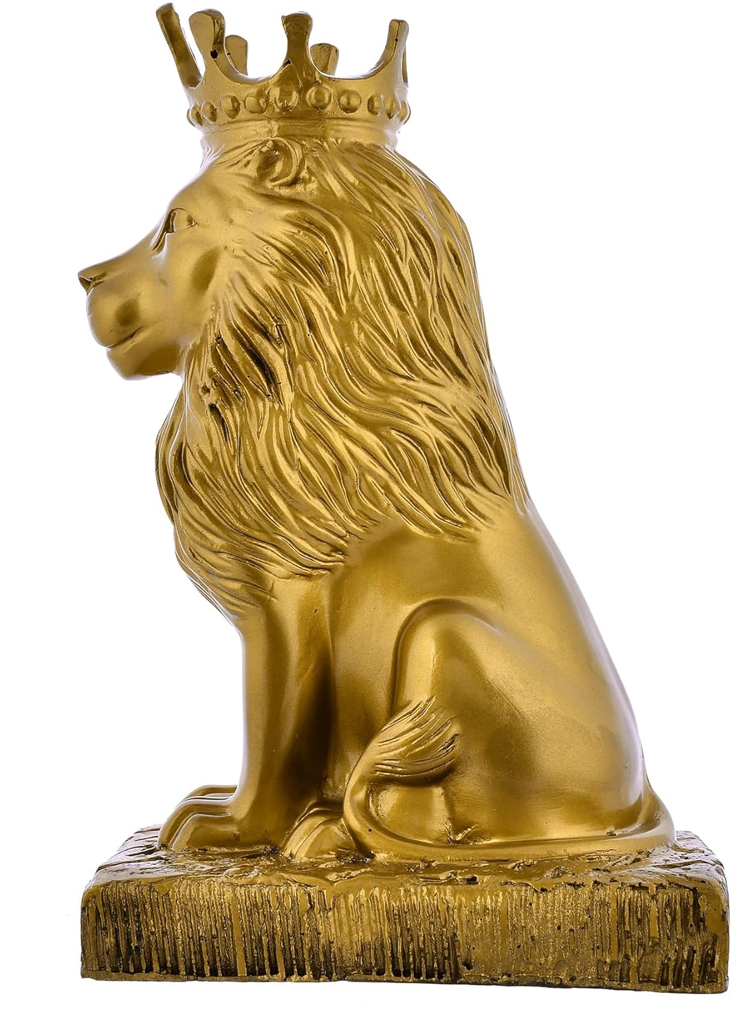 Lion Statue with Crown Sculpture Showpiece. - Image 3