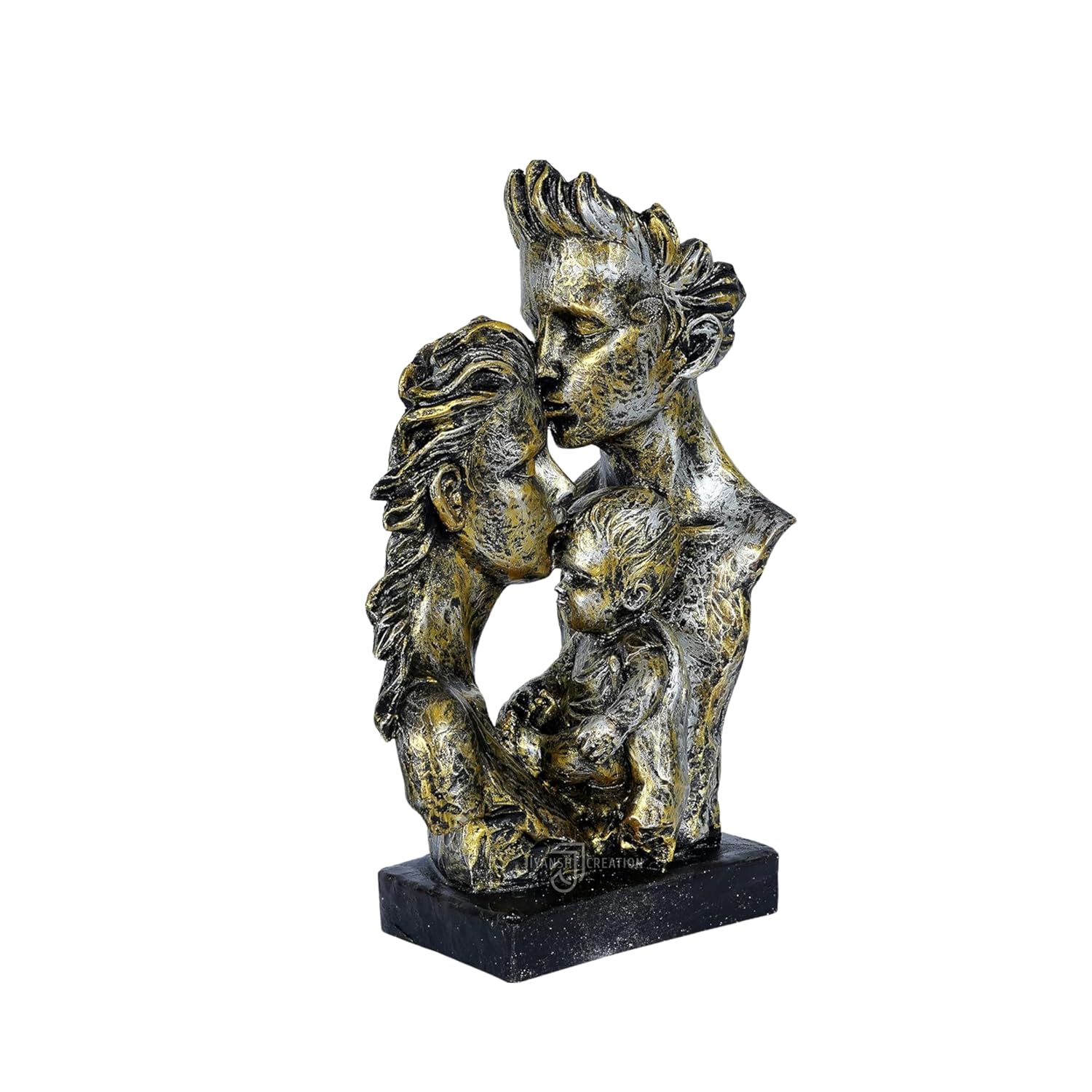 Mother, Father with Son Love Statue, Family Showpiece. - Image 2