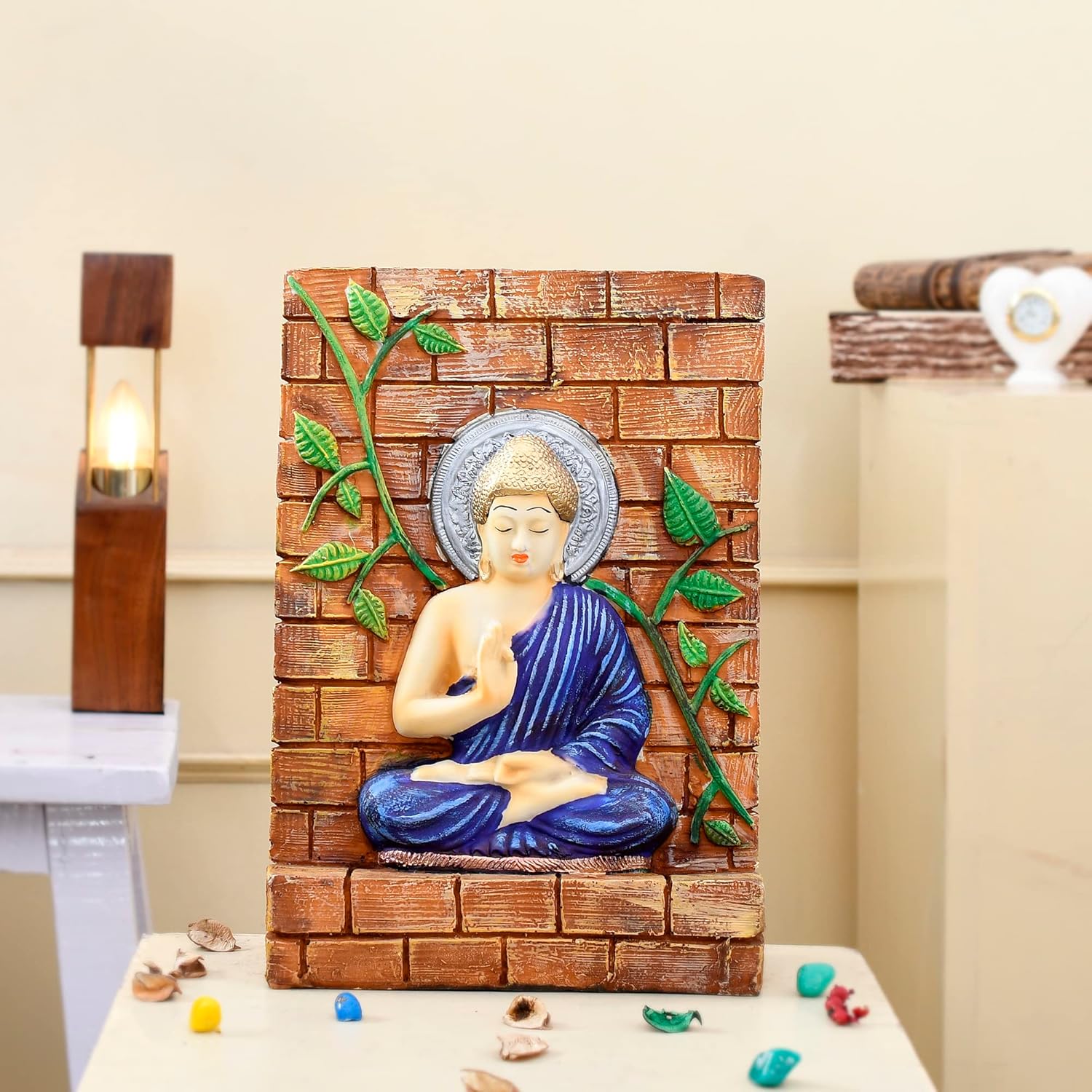 Antique Blessing Buddha Statue Sculpture Home Decor Living Room Idol & Gift Decorative Showpiece . - Image 3