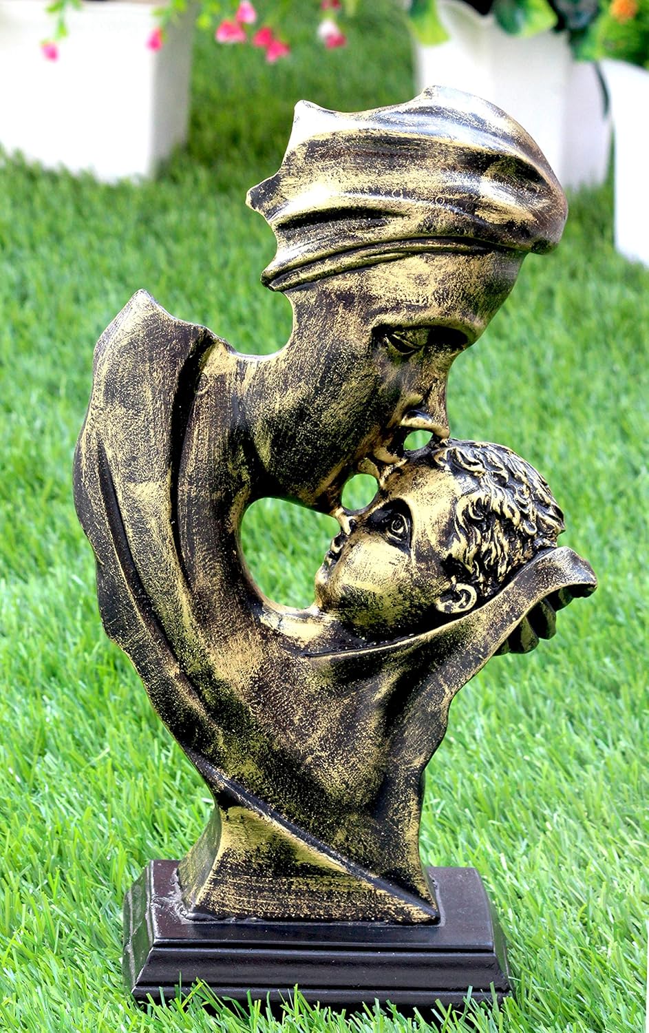 Handpainted Mother Love Decorative Showpiece . - Image 4