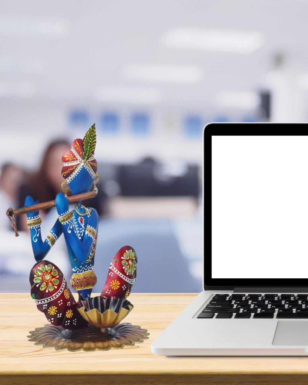 Handmade Handpainted Iron Krishna Showpiece for Home Decor - Image 4