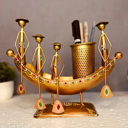 Handicrafted Boat Shape Pen, Pencil Holder - Image 5